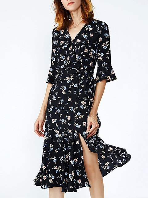 2019 plus size flower printed ombre satin t shirt