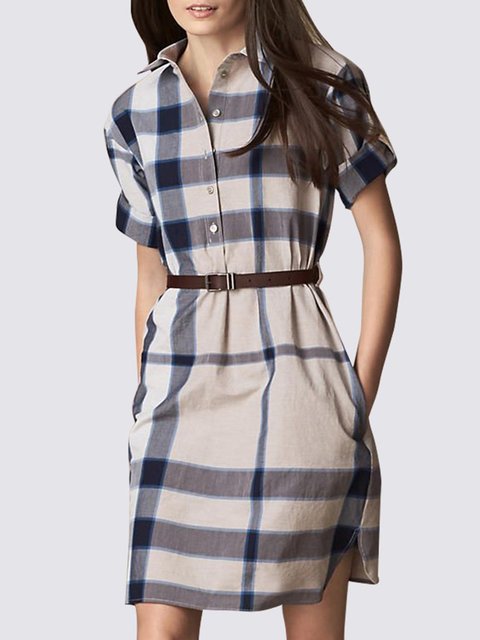 plaid midi dress
