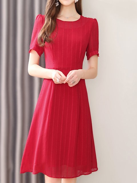 red sundress casual