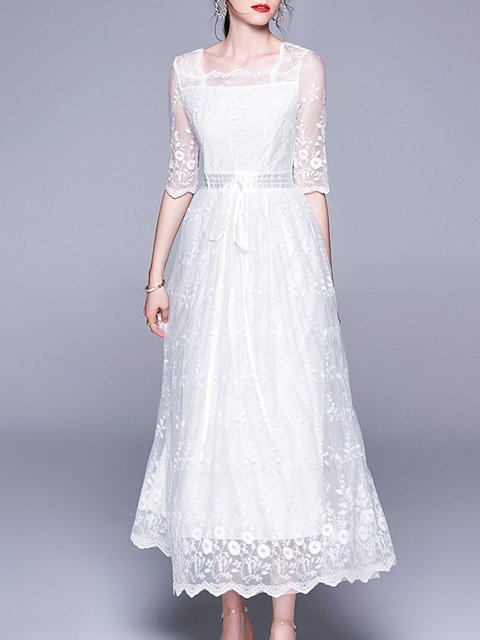 Stylewe Summer Dresses Sundress Evening A Line U Neck Elegant