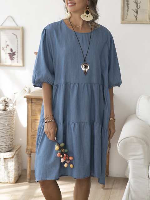 blue sundress casual