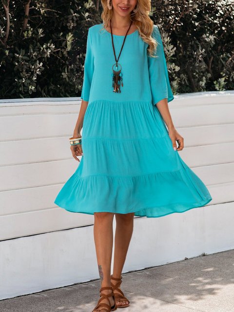 blue sundress casual