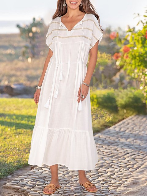 white maxi dress casual