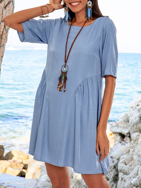 casual sundresses with short sleeves