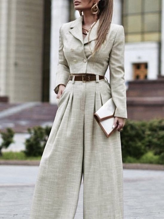 Long sleeve Elegant Regular Fit Lapel Collar Jacket