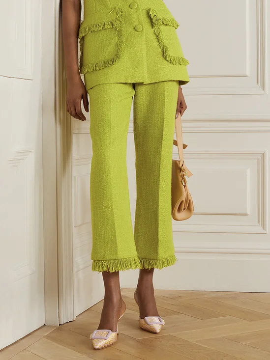 Plain Elegant Regular Fit Fashion Pants