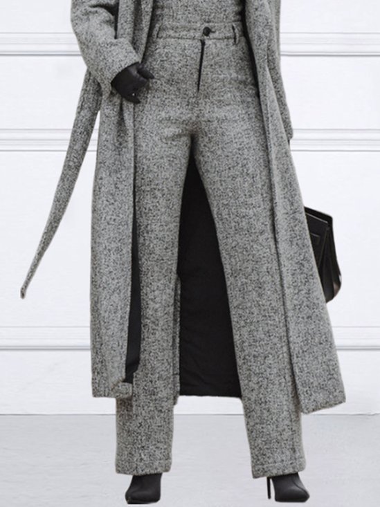 Urban Plain High Waist Fashion Straight Pants