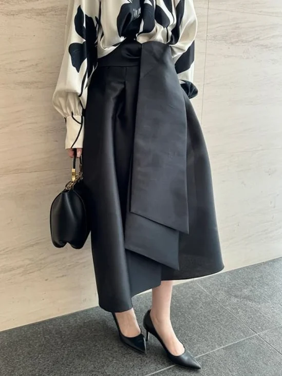 Plain Urban Regular Fit Long Skirt
