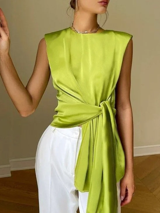 Urban Crew Neck Loose Tank Top