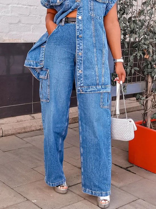 Regular Fit Plain Urban Denim Jeans