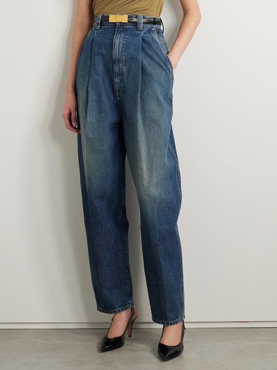 Better Basics Vintage Wash High-Stretch Tapered Jeans
