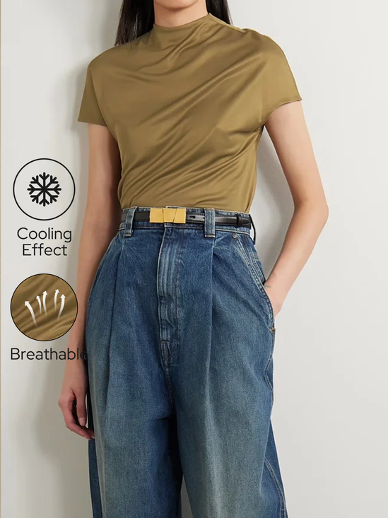 Better Basics Cooling Breathable Pleated Tee