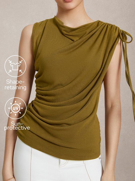 Non-Deforming Pleated Tee