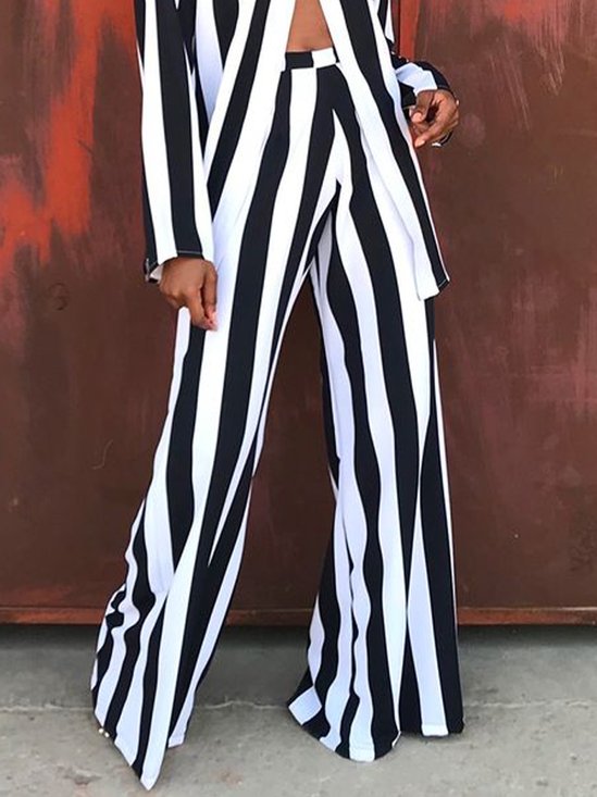 Regular Fit Striped Urban Fashion Pants