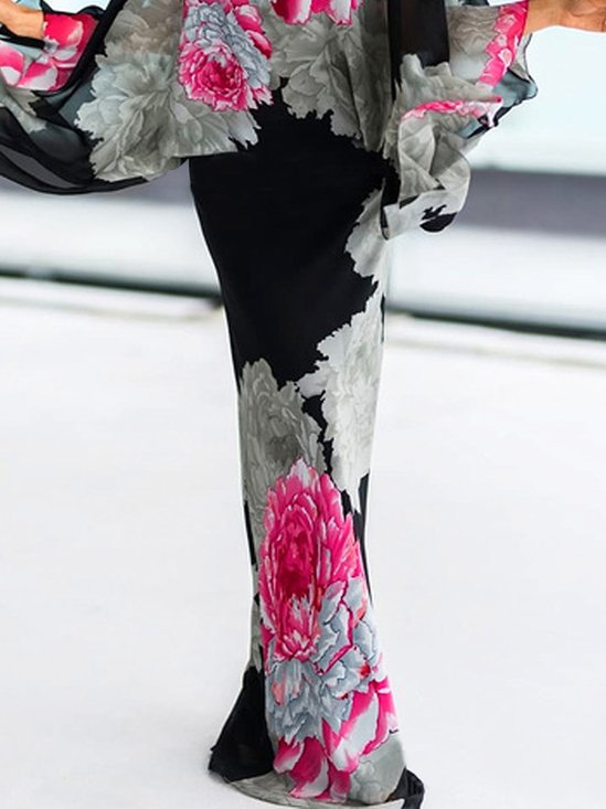 Floral Regular Fit Printing Elegant Skirt