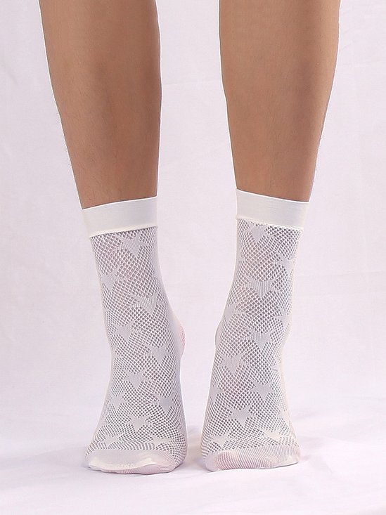 1pair Breathable Star Mid-calf Socks