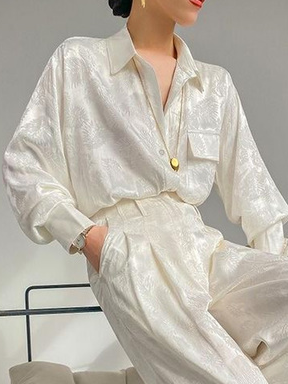 Shirt Collar Urban Plain Shirt