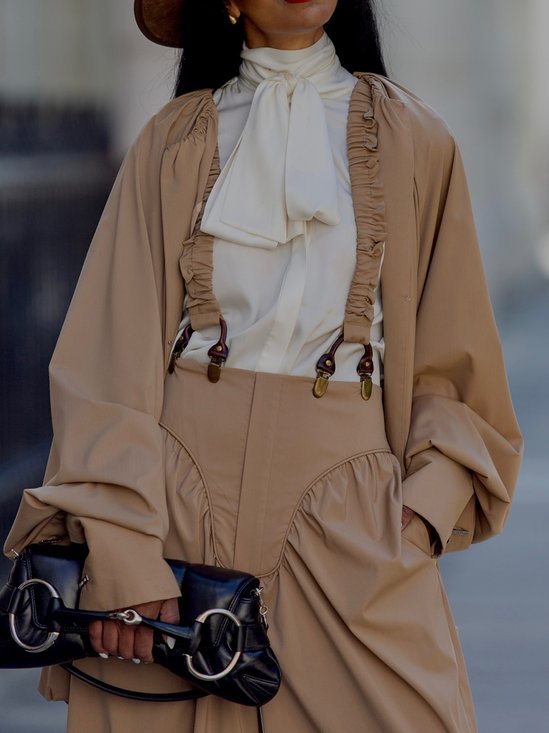 Attractive Print Collarless Outerwear main image 0
