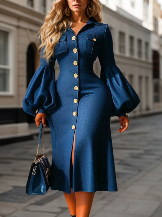 Yuria - Buttoned Elegant Dress main image 0