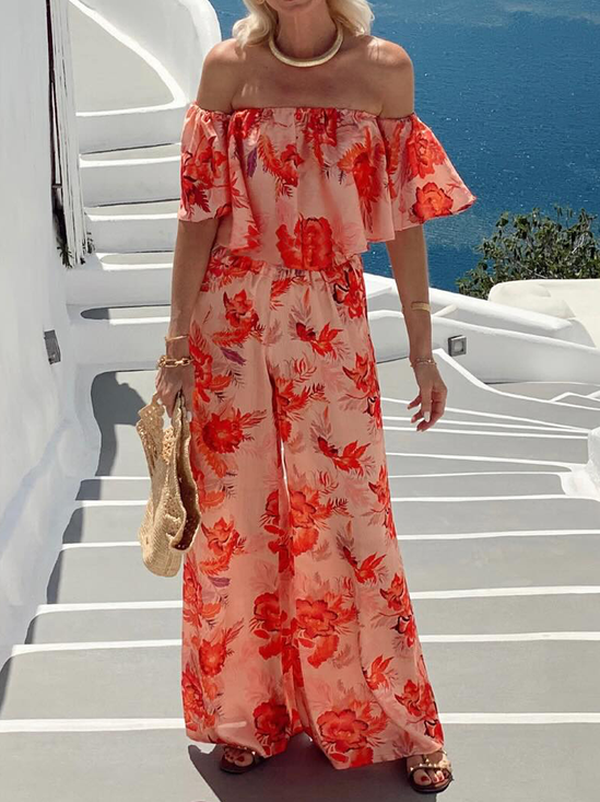 2-way Off Shoulder Midi Jumpsuit (Prosperous Blooms)