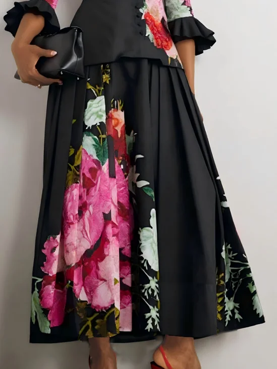 Urban Floral Maxi Skirt