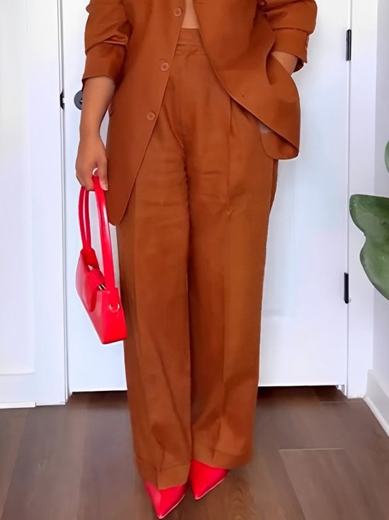 Urban Plain Straight Pants