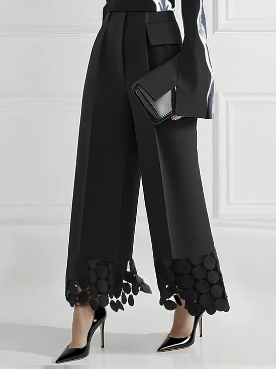 Urban Plain Split Joint Straight Pants