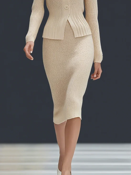 Urban Plain Midi Skirt