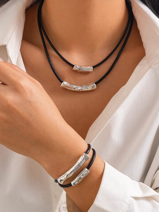 Necklace Set Hip Hop Alloy Multi-layer Clavicle Chain Hot Selling