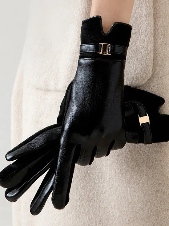 Plain Pu Urban Gloves