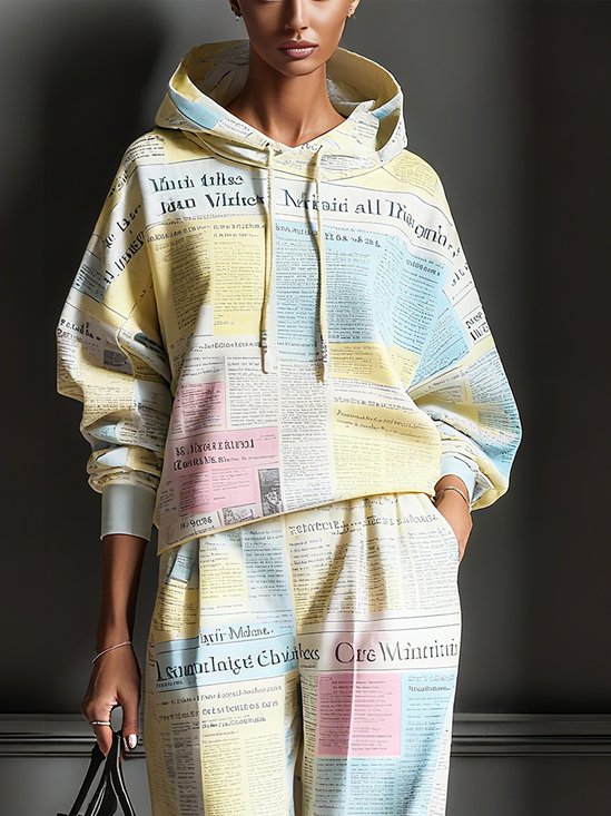 Casual Letter Pattern Printing Hoodie