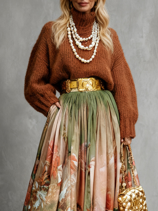 Urban Plain Turtleneck Sweater