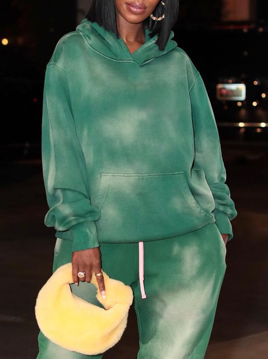 Casual Gradient Pattern Printing Hoodie