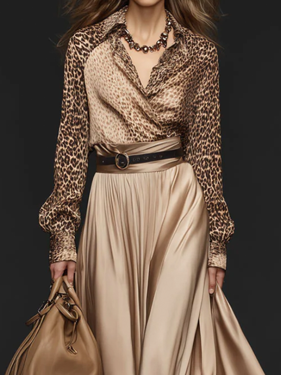 Urban Leopard Shirt Collar Shirt