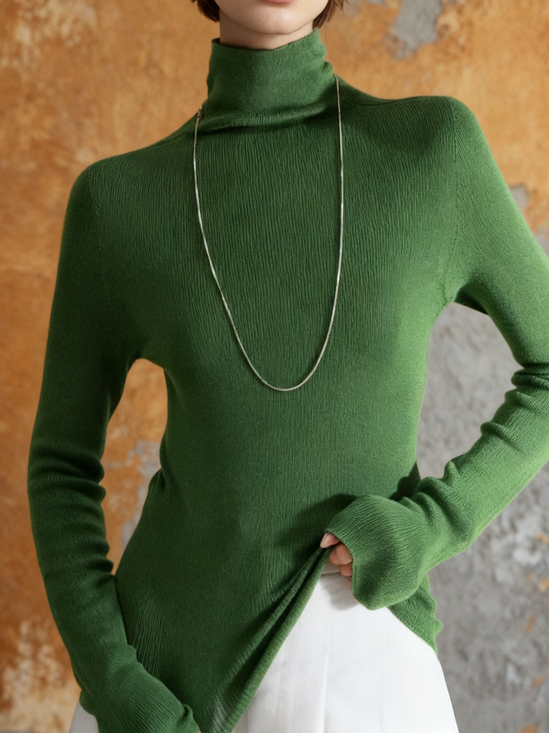 Urban Plain Turtleneck Sweater