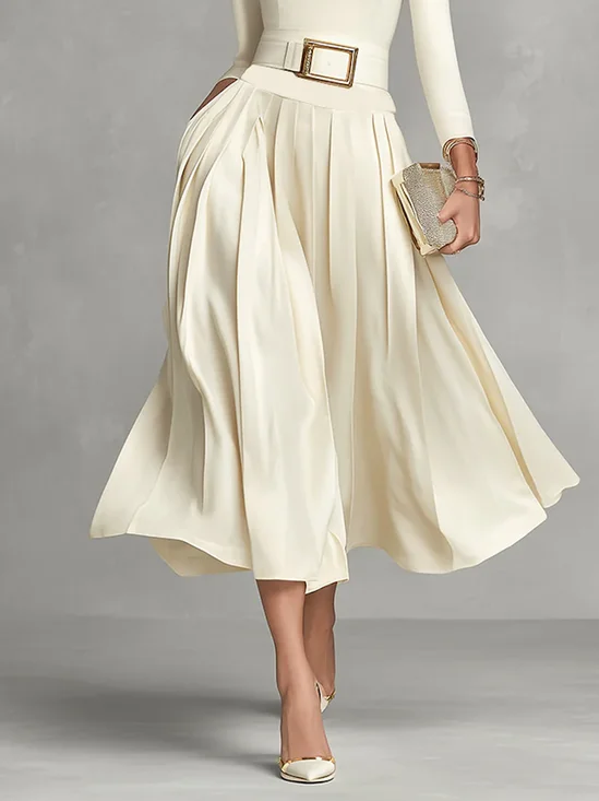 Urban Plain Midi Skirt