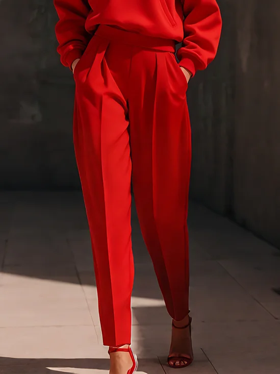 Casual Plain Slim Fit Pants