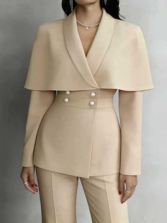 Urban Plain Lapel Collar Blazer