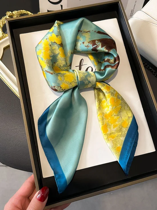 Daily Abstract Silk Scarf