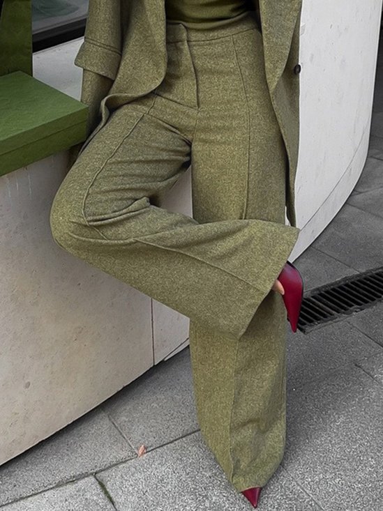 Urban Plain Fashion Straight Pants