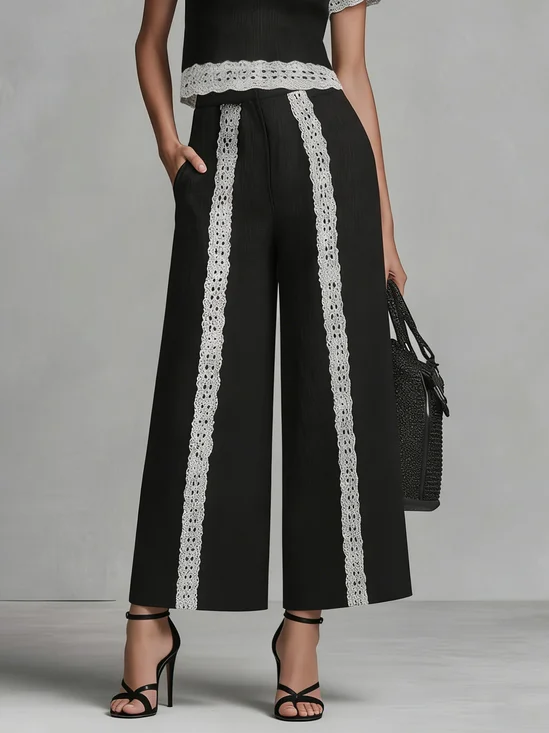 Urban Color Block Straight Pants