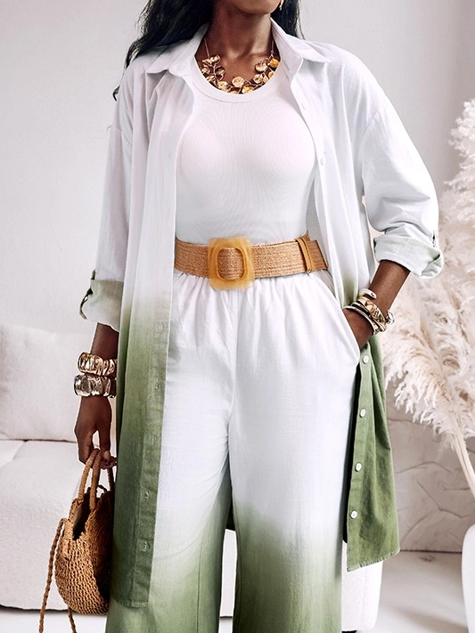 Vacation Ombre Printing Shirt