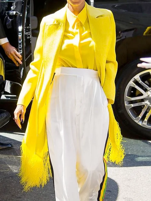 Urban Buttoned Tassel Plain Lapel Collar Trench Coat