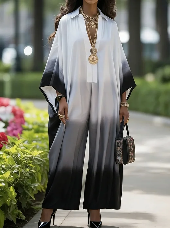 Casual Gradient Pattern Jumpsuit