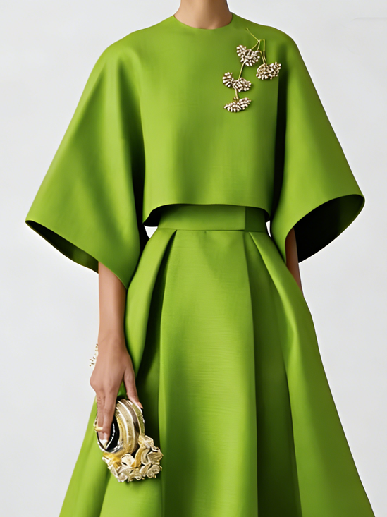 Urban Plain Crew Neck Blouse