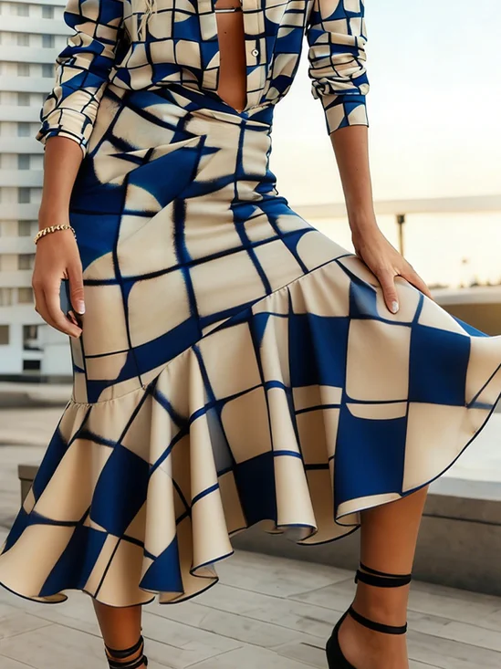 Urban Printing Random Print Midi Skirt