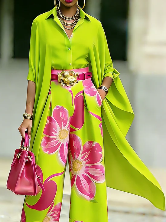 Urban Plain Buttoned Shirt Collar Shirt