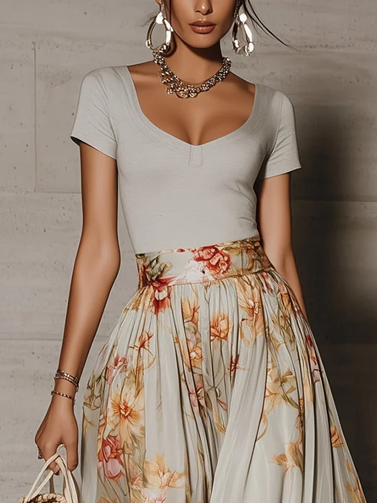 Urban Plain V Neck  T-shirt