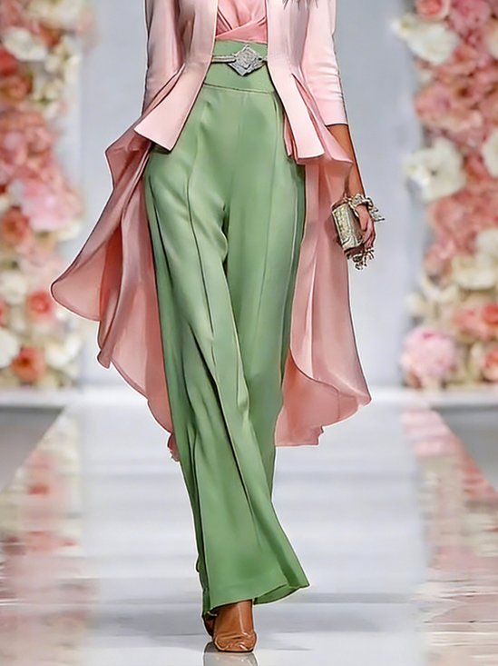  Elegant Plain Straight Pants No Belt