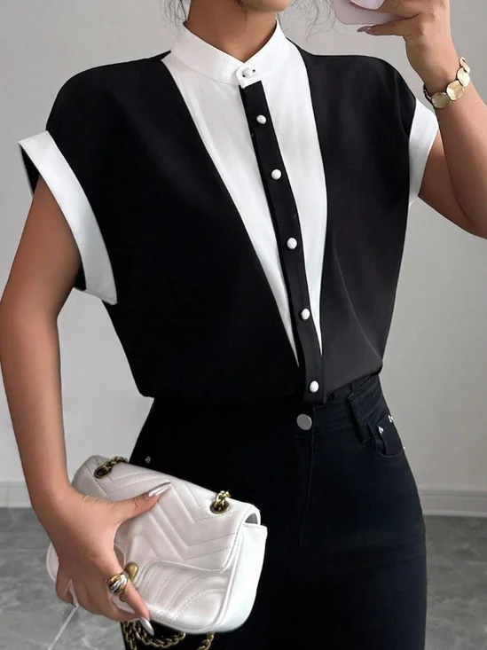 Urban Color Block Crew Neck Shirt